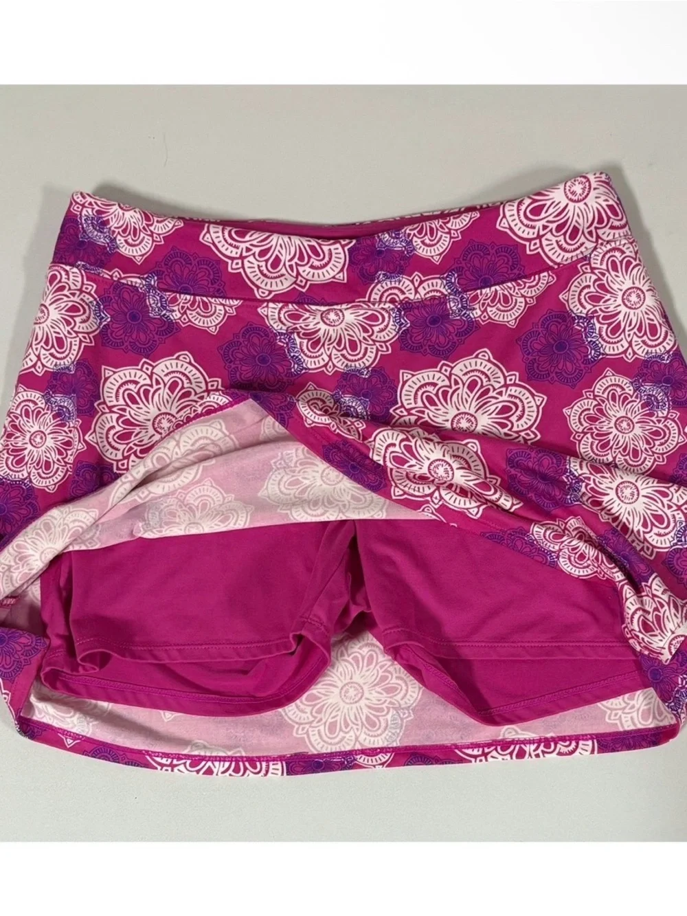 Tranquility Pink Magenta Mandala Boho Bohemian Skirt Skort Bottoms Size S 🩷✨